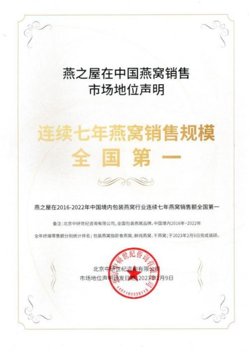 燕之屋荣登2023福建省制造业民九游会J9营企业100强榜单(图3) 燕之屋荣登2023福建省制造业民九游会J9营企业100强榜单(图3)